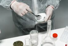 Doctor testing a Methamphetamine drug
