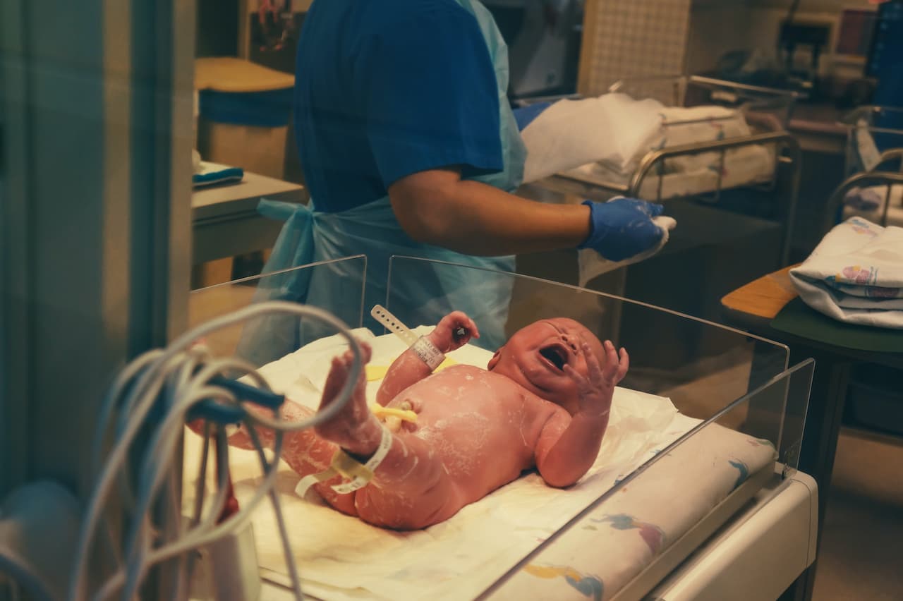 Newborn Baby in Hospital
